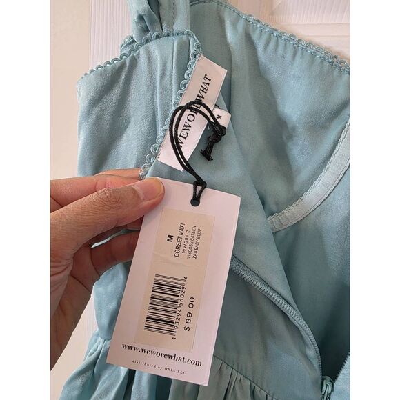 WeWoreWhat Corset Midi Dress in Baby Blue M NWT - Picture 8 of 8